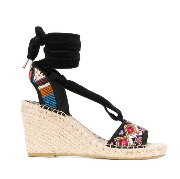 Ash Shoes - Ash Paola Wedge espadrille Orange Black 37 / 7